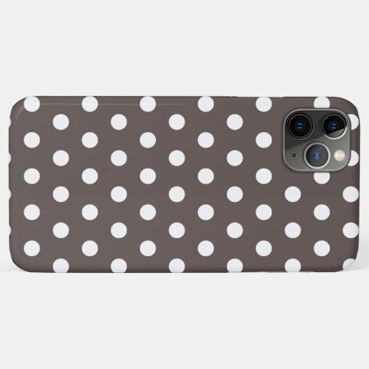 Cedar Brown Polka Dot Hoesje-Mate iPhone Case (Achterkant (horizontaal))