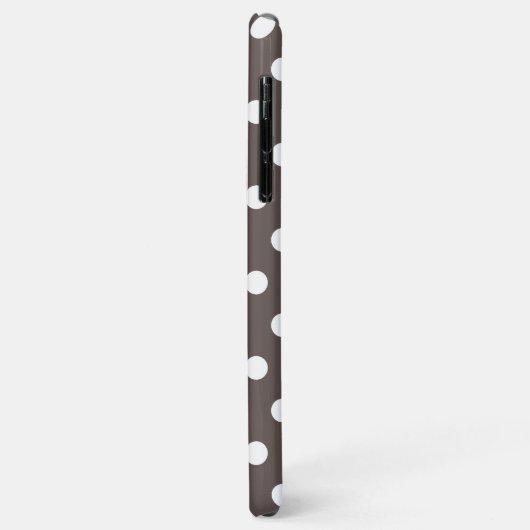 Cedar Brown Polka Dot Hoesje-Mate iPhone Case (Achterkant/links)