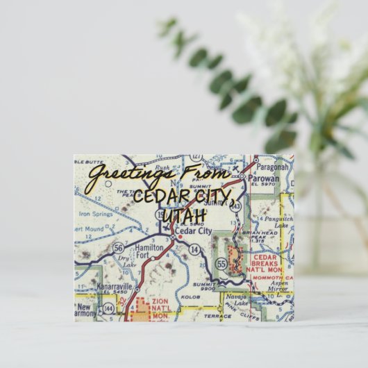 Cedar City UT  kaart (Staand voorkant)