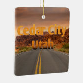 Cedar City UT Keramisch Ornament (Rechts)
