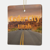 Cedar City UT Keramisch Ornament (Links)