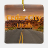 Cedar City UT Keramisch Ornament (Voorkant)