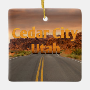 Cedar City UT Keramisch Ornament