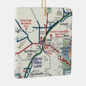 Cedar City Utah Map Keramisch Ornament (Rechts)