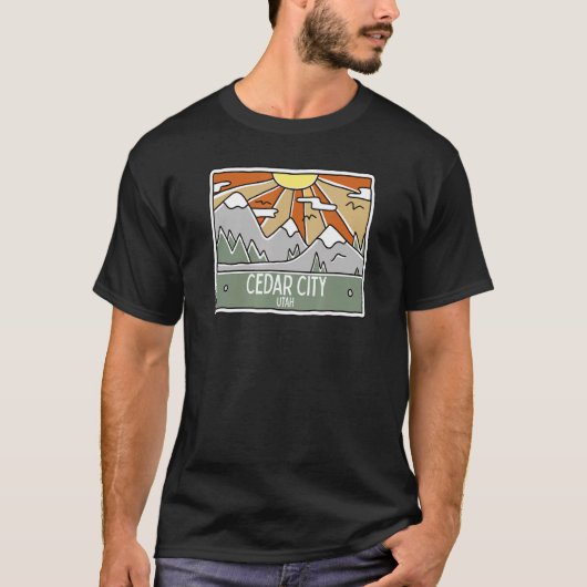 Cedar City Utah Mountains UT Vacation Souvenir T-shirt (Voorkant)