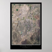 Cedar City Utah Satellite Poster Map (Voorkant)
