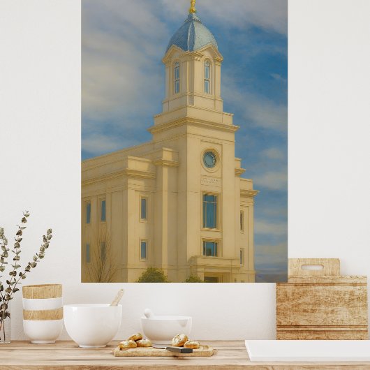 Cedar City Utah Temple Painting™ LDS Art Poster (Keuken)
