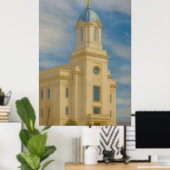 Cedar City Utah Temple Painting™ LDS Art Poster (Thuiskantoor)