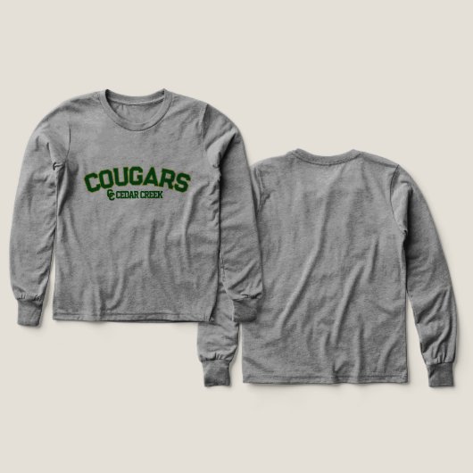 cedar creek cougars (Voorkant /achterkant)