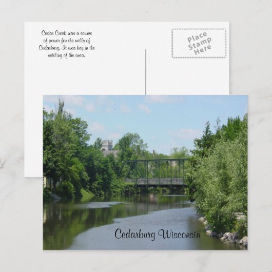 Cedar Creek Interurban Bridge Briefkaart (Voorkant / Achterkant)