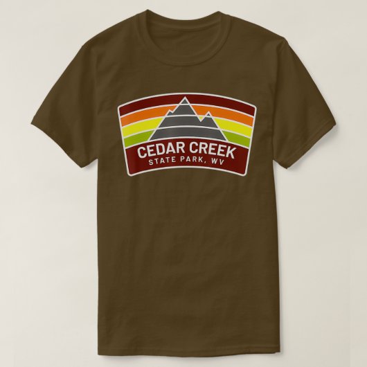 Cedar Creek State Park West Virginia Mountains WV T-shirt (Design voorkant)
