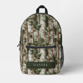 Cedar Forest Bossen Waterverf Bedrukte Rugzak (Voorkant)