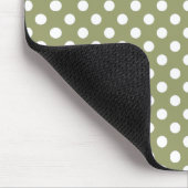 Cedar Green Polka Dot Mousepad Muismat (Hoek)