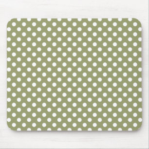 Cedar Green Polka Dot Mousepad Muismat