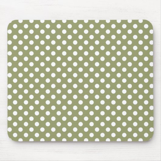 Cedar Green Polka Dot Mousepad Muismat (Voorkant)
