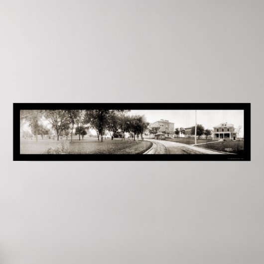 Cedar Herfsten IA Panview Foto 1907 Poster (Voorkant)