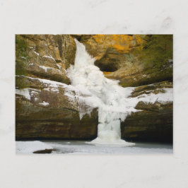 Cedar-Herfsten in de winter, Hocking Hills, Ohio Briefkaart