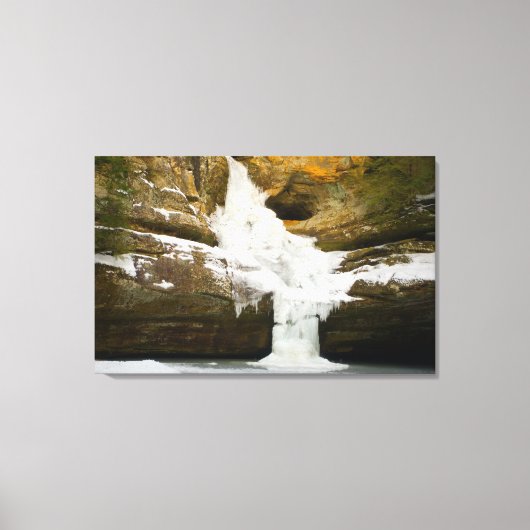Cedar-Herfsten in de winter, Hocking Hills, Ohio Canvas Afdruk (Voorkant)