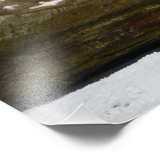 Cedar-Herfsten in de winter, Hocking Hills, Ohio Foto Afdruk (Hoek)