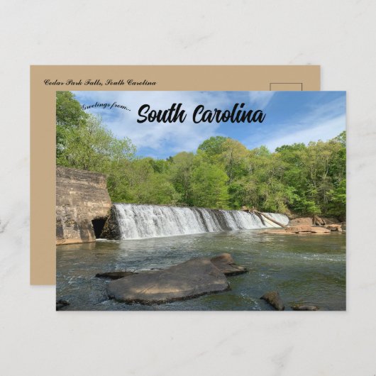 Cedar Herfsten Park, South Carolina Briefkaart (Voorkant / Achterkant)