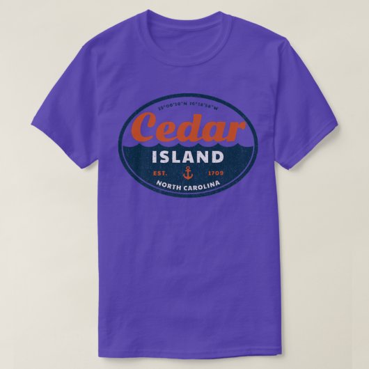 Cedar Island, NC Summertime Vacationing T-shirt (Design voorkant)