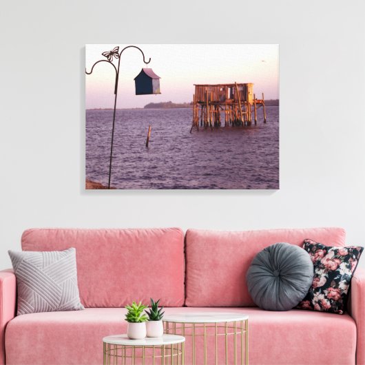 Cedar Key Bird Feeder Canvas Afdruk (Insitu (Woonkamer))