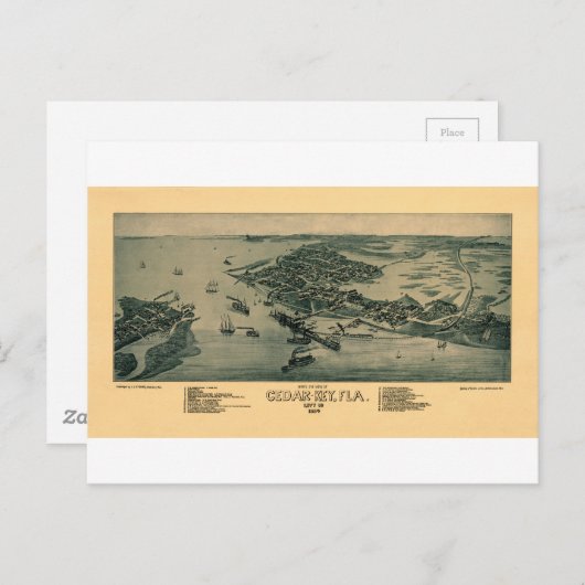 Cedar Key Briefkaart (Voorkant / Achterkant)
