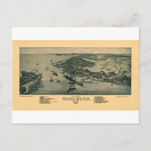 Cedar Key Briefkaart (Voorkant)