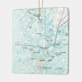 Cedar Key FL-kaart Keramisch Ornament (Links)