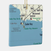 Cedar Key Florida Map Keramisch Ornament (Rechts)