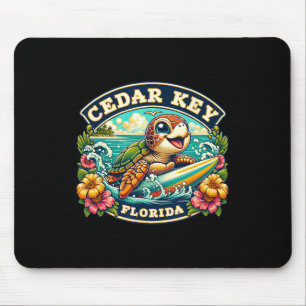 Cedar Key Florida Schattige Zeeschildpad Surft Muismat