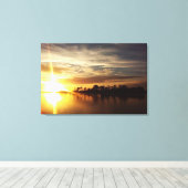 Cedar Key Florida Sunset 6 Canvas Afdruk (Insitu (Houten vloer))