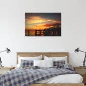 Cedar Key Florida Sunset 9 Canvas Afdruk (Insitu (Slaapkamer))