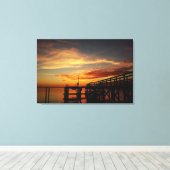 Cedar Key Florida Sunset 9 Canvas Afdruk (Insitu (Houten vloer))
