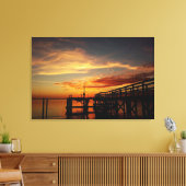 Cedar Key Florida Sunset 9 Canvas Afdruk (Insitu (Woonkamer))