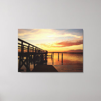 Cedar Key Florida Sunset Canvas Afdruk