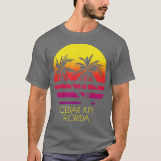 Cedar Key Florida tropische zonsondergang palmboo T-shirt