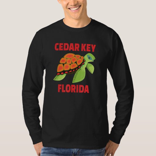Cedar Key Florida Zee Turtle T-shirt (Voorkant)
