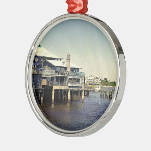 Cedar Key Marina Metalen Ornament (Links)