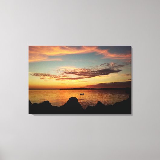 Cedar Key Sunset 11 Canvas Afdruk (Voorkant)
