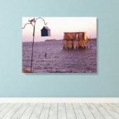 Cedar Key Vogels voederbak Canvas Afdruk (Insitu (Houten vloer))