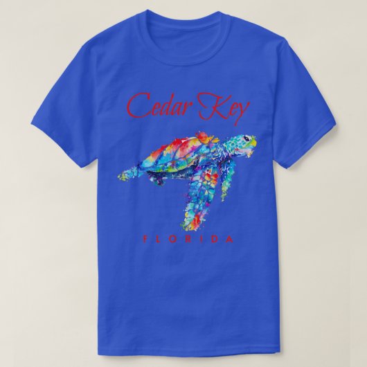 Cedar Key Waterverf Zee Turtle T-shirt (Design voorkant)