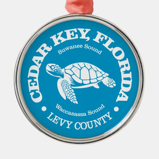 Cedar Key (zeeen schildpad) Metalen Ornament (Voorkant)