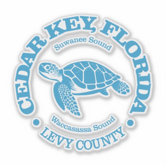 Cedar Key (zeeen schildpad) Sticker (Voorkant)