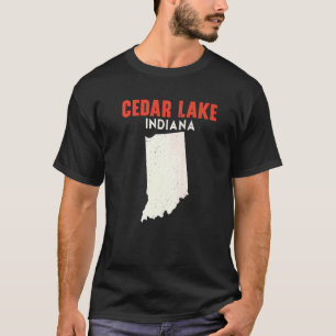 Cedar Lake Indiana USA State America Travel Indian T-shirt