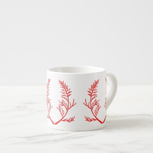 Cedar Leaves op een Espresso Mok (Voorkant rechts)