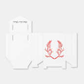 Cedar Leaves op een Favor Box Bedankdoosjes (Uitgevouwen)