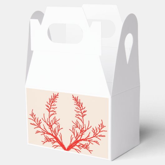 Cedar Leaves op een Gable Favor Box Bedankdoosjes (Geopend)
