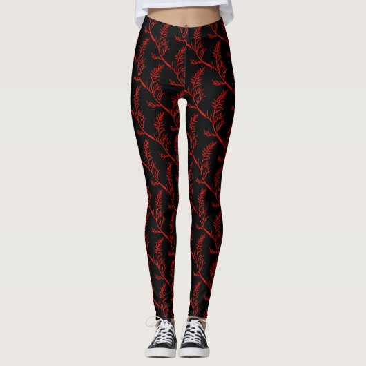 Cedar Leaves op Leggings (Voorkant)