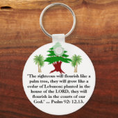 Cedar of Libanon Psalm 92 Sleutelhanger (Achterkant)